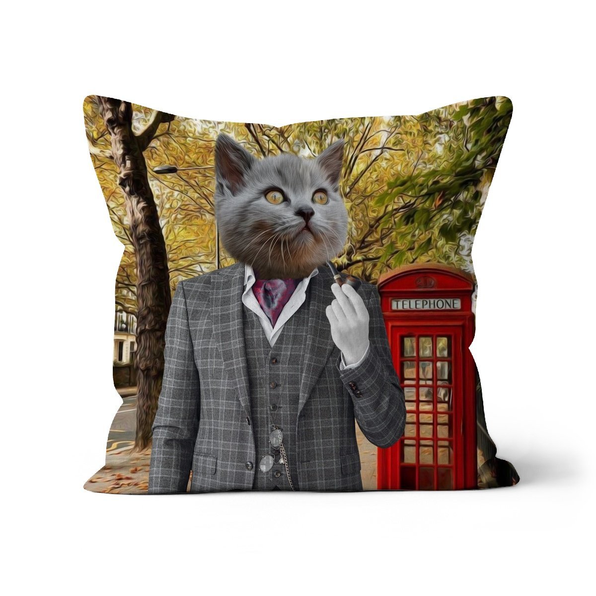 The English Gent: Custom Pet Pillow - Paw & Glory - Dog Portraits - Pet Portraits