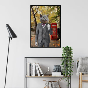 The English Gent: Custom Pet Portrait - Paw & Glory - Dog Portraits - Pet Portraits