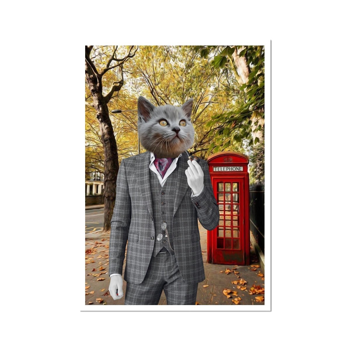 The English Gent: Custom Pet Poster - Paw & Glory - Dog Portraits - Pet Portraits