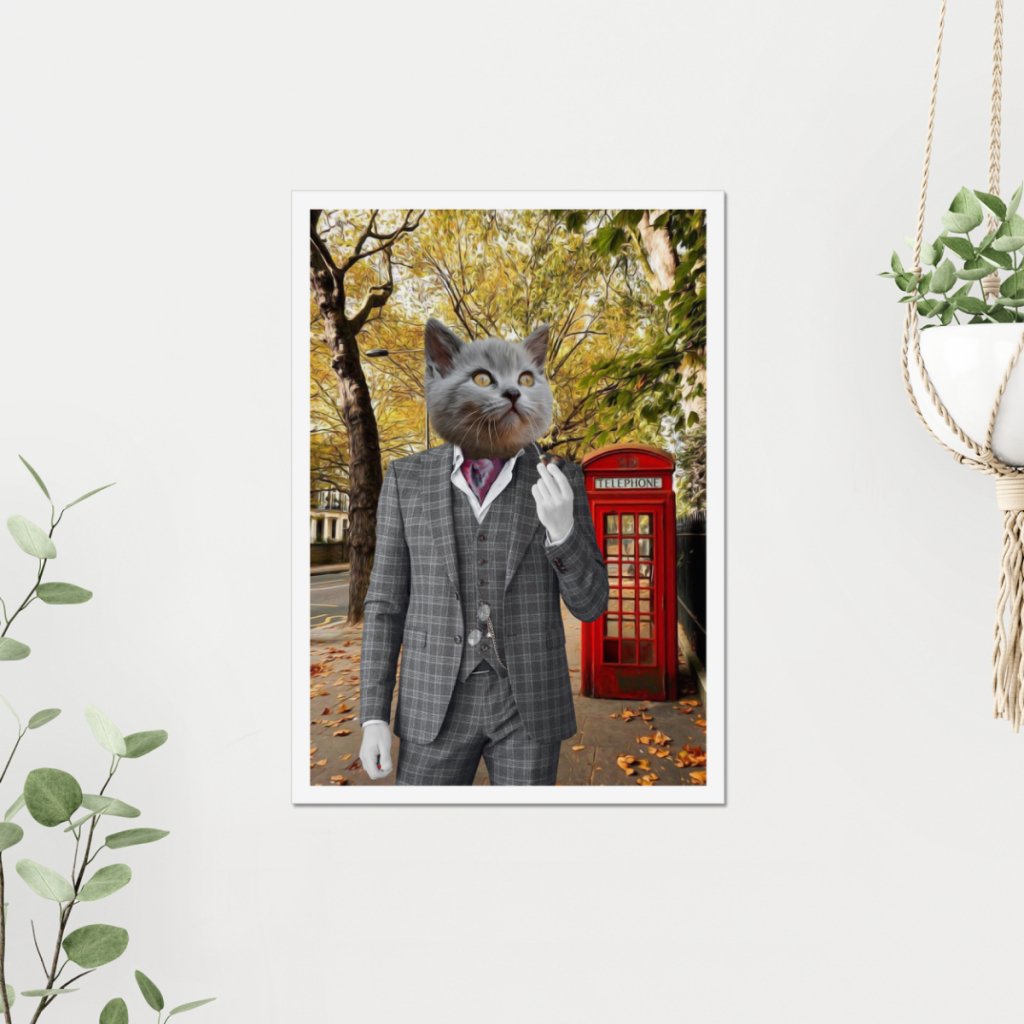 The English Gent: Custom Pet Poster - Paw & Glory - Dog Portraits - Pet Portraits