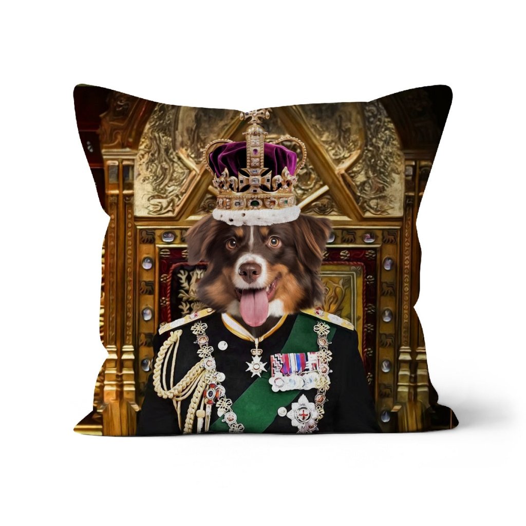 The English King: Custom Pet Pillow - Paw & Glory - Dog Portraits - Pet Portraits