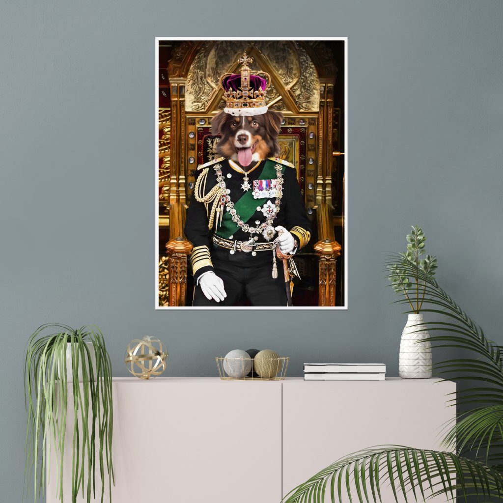 The English King: Custom Pet Poster - Paw & Glory - Dog Portraits - Pet Portraits