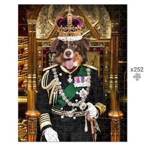 The English King: Custom Pet Puzzle - Paw & Glory - Dog Portraits - Pet Portraits