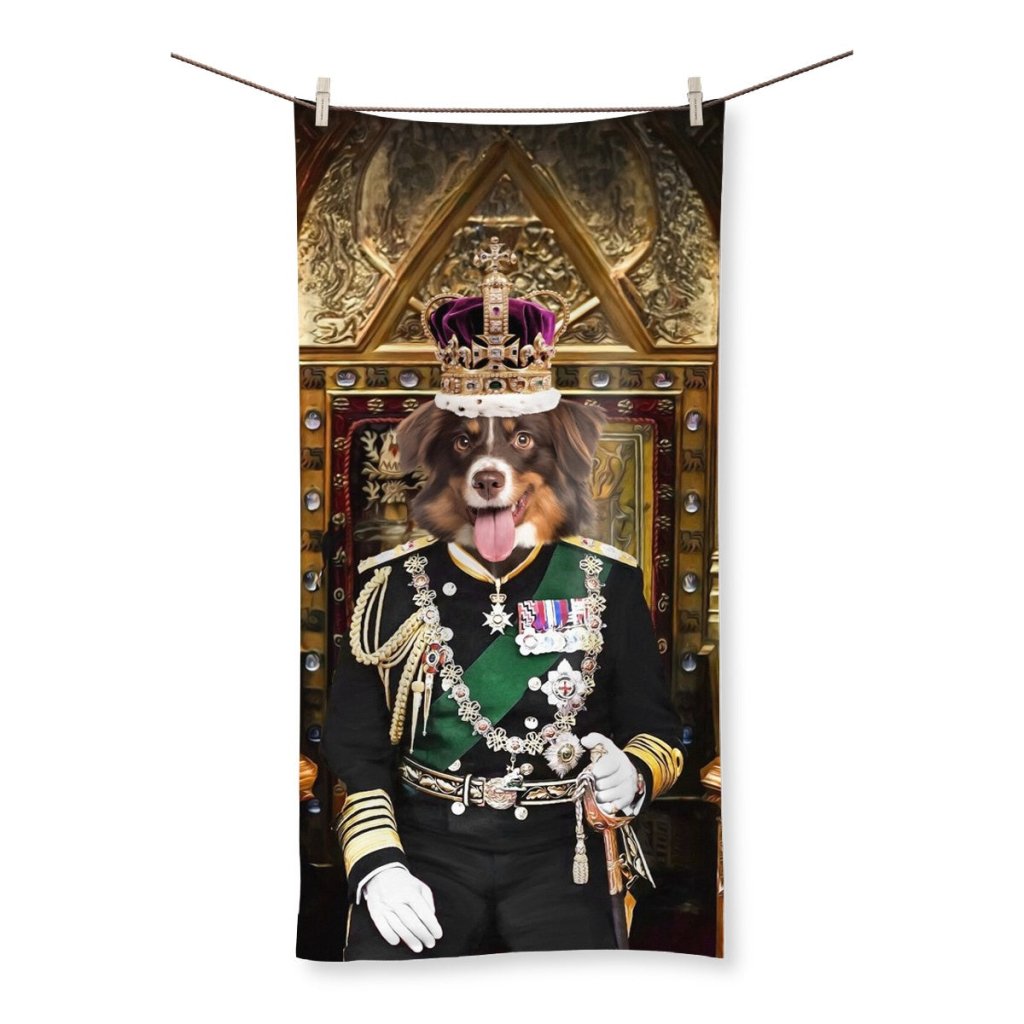 The English King: Custom Pet Towel - Paw & Glory - Dog Portraits - Pet Portraits