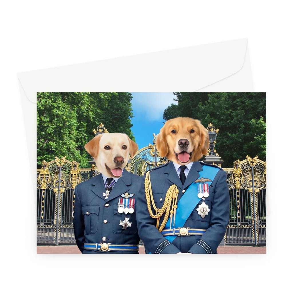 The English Princes: Custom Pet Greeting Card - Paw & Glory - Dog Portraits - Pet Portraits