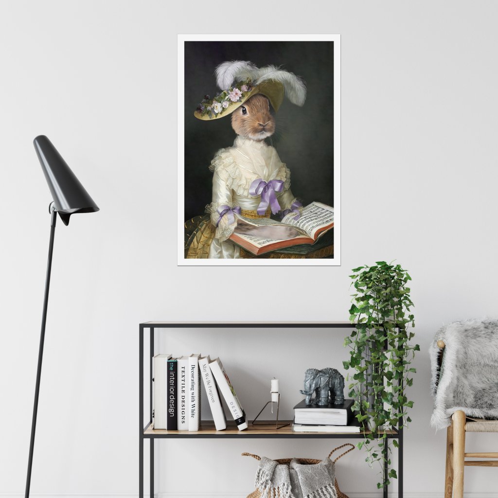 The English Rose: Animal Art Poster - Paw & Glory - Dog Portraits - Pet Portraits