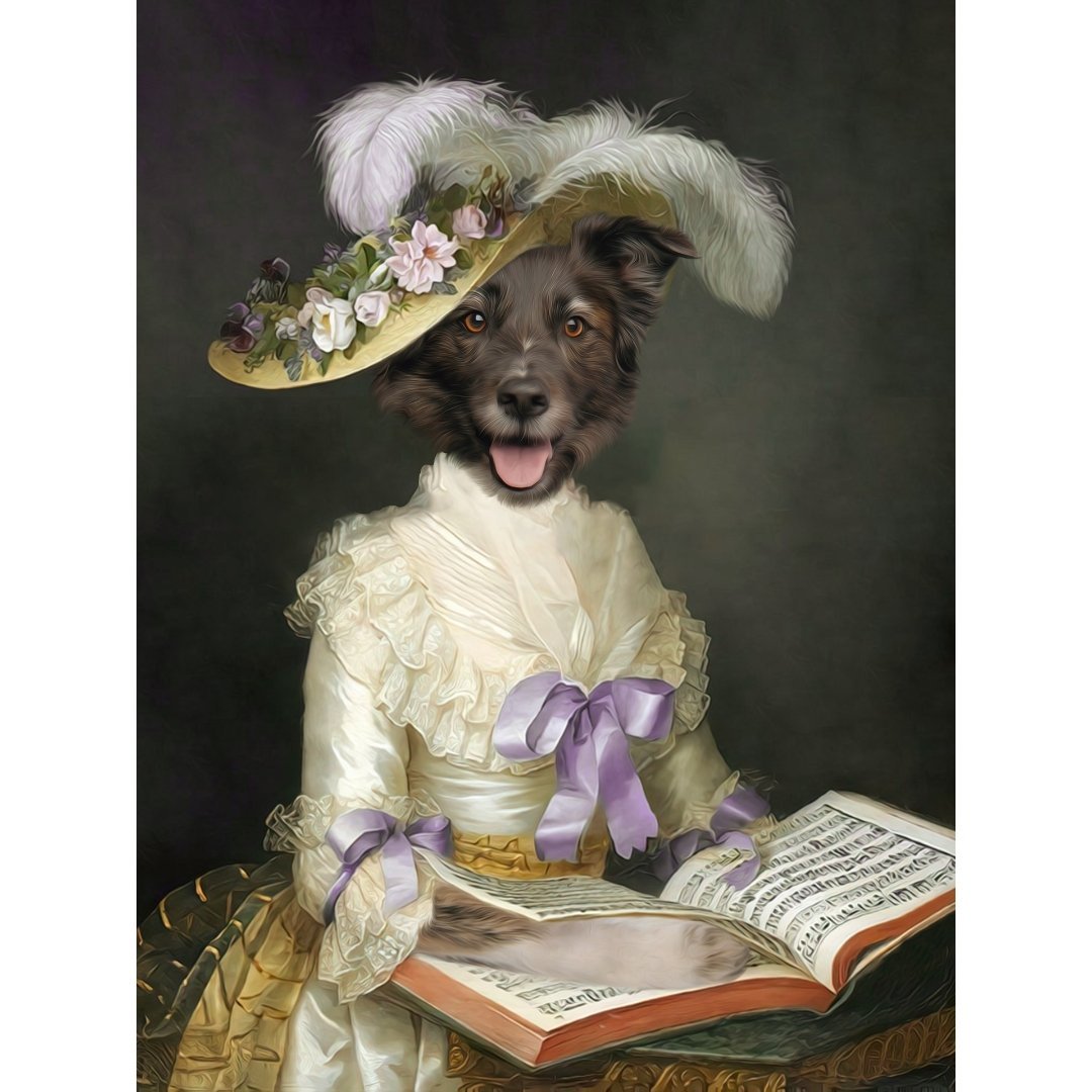 The English Rose: Custom Digital Download Pet Portrait - Paw & Glory - Dog Portraits - Pet Portraits