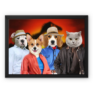 The Explorers (Jurassic Park Inspired): Custom Pet Canvas - Paw & Glory - Dog Portraits - Pet Portraits