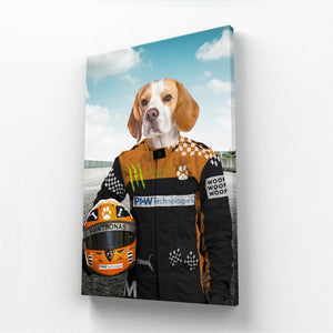 The Famous Driver (McLaren Inspired): Custom Pet Canvas - Paw & Glory - Dog Portraits - Pet Portraits