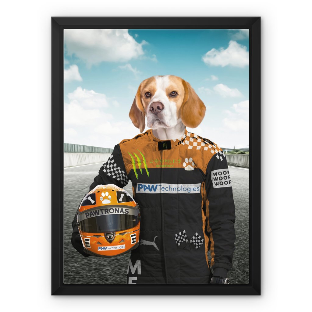 The Famous Driver (McLaren Inspired): Custom Pet Canvas - Paw & Glory - Dog Portraits - Pet Portraits