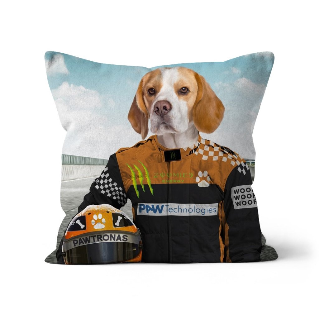 The Famous Driver (McLaren Inspired): Custom Pet Pillow - Paw & Glory - Dog Portraits - Pet Portraits