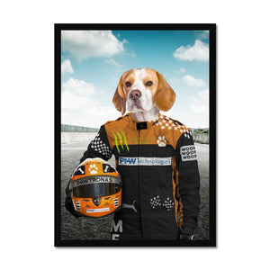 The Famous Driver (McLaren Inspired): Custom Pet Portrait - Paw & Glory - Dog Portraits - Pet Portraits