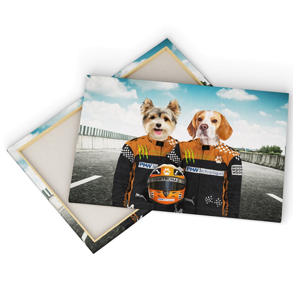 The Famous Drivers (McLaren Inspired): Custom Pet Canvas - Paw & Glory - Dog Portraits - Pet Portraits