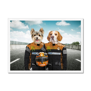 The Famous Drivers (McLaren Inspired): Custom Pet Portrait - Paw & Glory - Dog Portraits - Pet Portraits