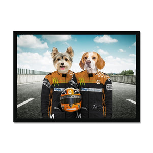 The Famous Drivers (McLaren Inspired): Custom Pet Portrait - Paw & Glory - Dog Portraits - Pet Portraits