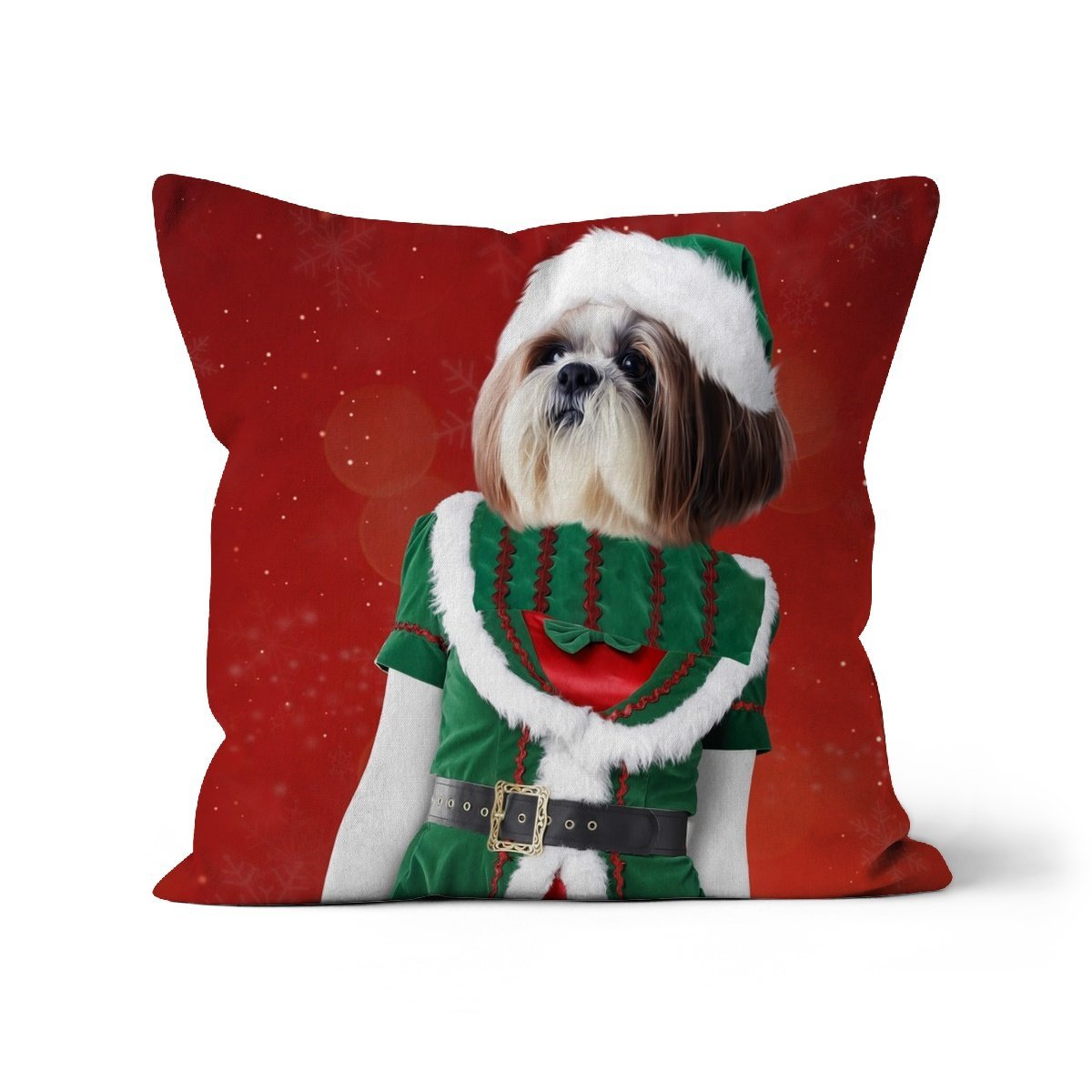 The Female Elf: Custom Pet Pillow - Paw & Glory - Dog Portraits - Pet Portraits