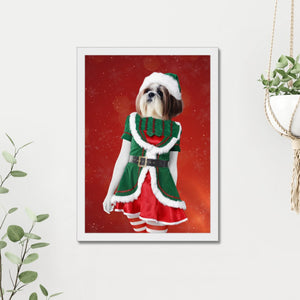 The Female Elf: Custom Pet Portrait - Paw & Glory - Dog Portraits - Pet Portraits