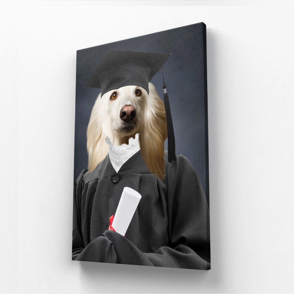 The Female Graduate: Custom Pet Canvas - Paw & Glory - Dog Portraits - Pet Portraits