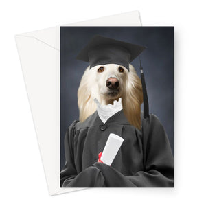 The Female Graduate: Custom Pet Greeting Card - Paw & Glory - Dog Portraits - Pet Portraits