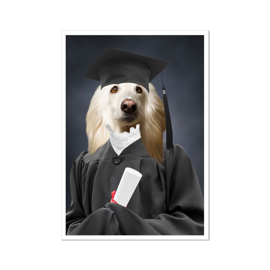 The Female Graduate: Custom Pet Portrait - Paw & Glory - Dog Portraits - Pet Portraits