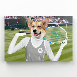 The Female Tennis Player: Custom Pet Canvas - Paw & Glory - Dog Portraits - Pet Portraits