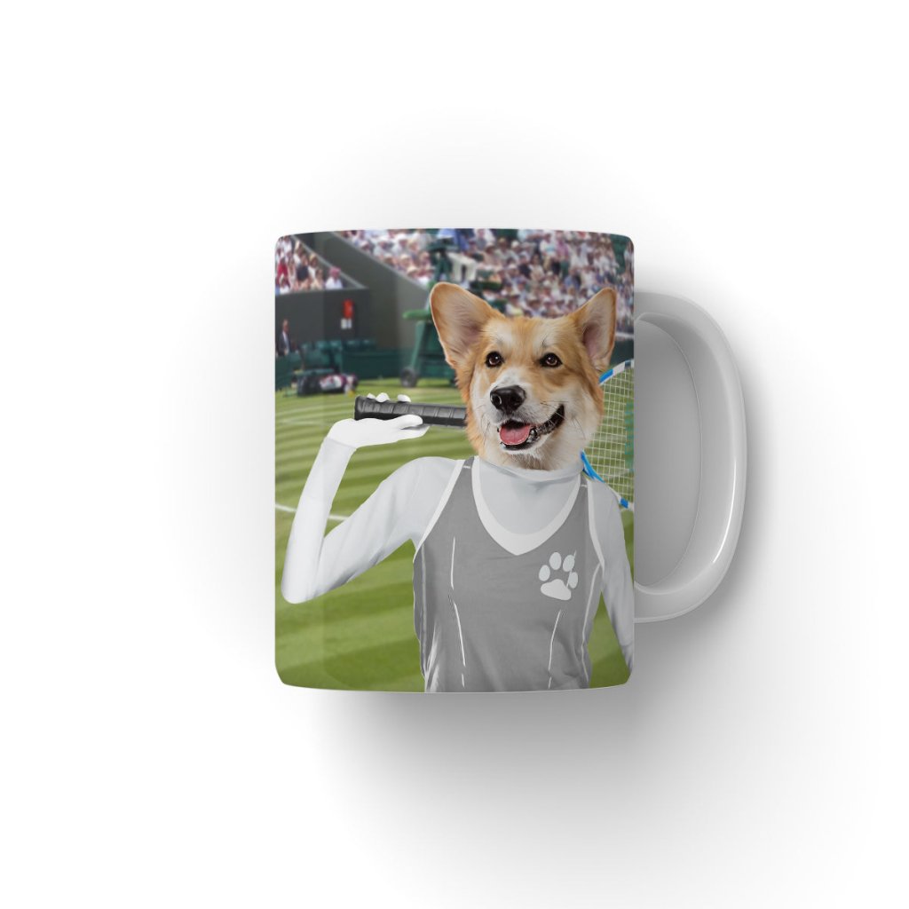 The Female Tennis Player: Custom Pet Coffee Mug - Paw & Glory - Dog Portraits - Pet Portraits