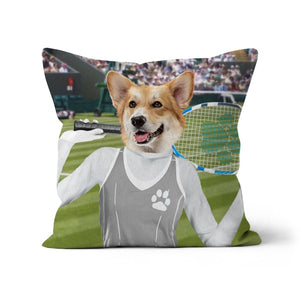 The Female Tennis Player: Custom Pet Pillow - Paw & Glory - Dog Portraits - Pet Portraits