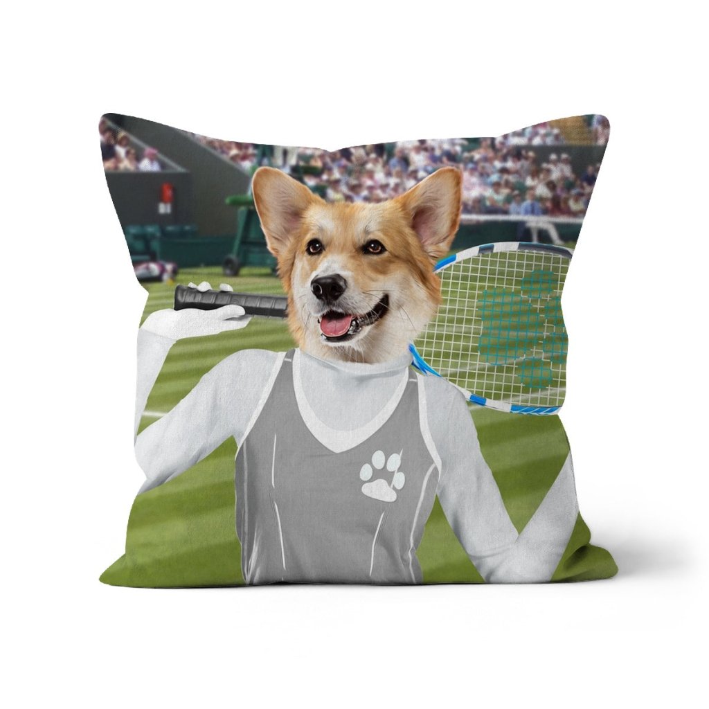 The Female Tennis Player: Custom Pet Pillow - Paw & Glory - Dog Portraits - Pet Portraits