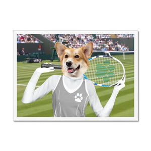 The Female Tennis Player: Custom Pet Portrait - Paw & Glory - Dog Portraits - Pet Portraits