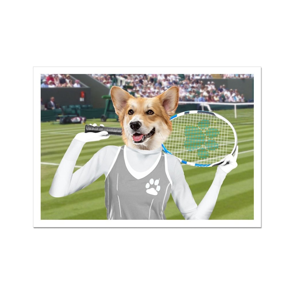 The Female Tennis Player: Custom Pet Portrait - Paw & Glory - Dog Portraits - Pet Portraits