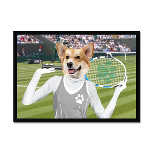 The Female Tennis Player: Custom Pet Portrait - Paw & Glory - Dog Portraits - Pet Portraits