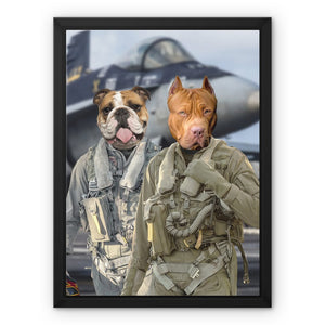 The Fighter Pilots: Custom Pet Canvas - Paw & Glory - Dog Portraits - Pet Portraits