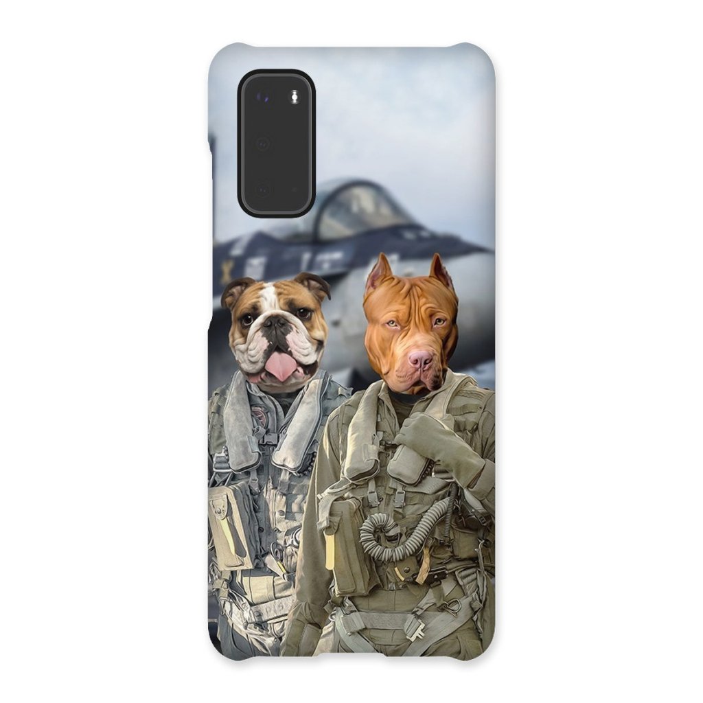 The Fighter Pilots: Custom Pet Phone Case - Paw & Glory - Dog Portraits - Pet Portraits