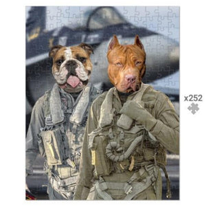 The Fighter Pilots: Custom Pet Puzzle - Paw & Glory - Dog Portraits - Pet Portraits