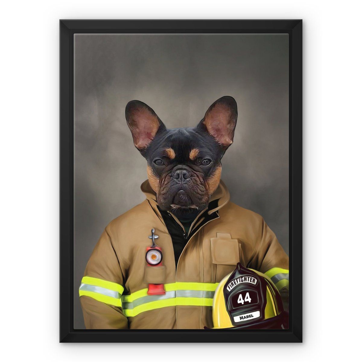 The Firefighter: Custom Pet Canvas - Paw & Glory - Dog Portraits - Pet Portraits