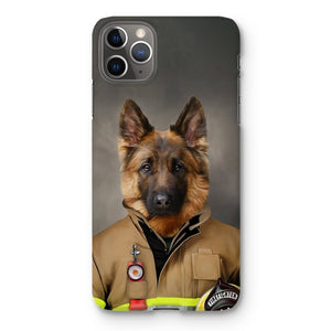 The Firefighter: Custom Pet Phone Case - Paw & Glory - Dog Portraits - Pet Portraits