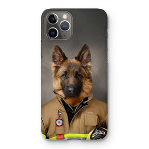 The Firefighter: Custom Pet Phone Case - Paw & Glory - Dog Portraits - Pet Portraits