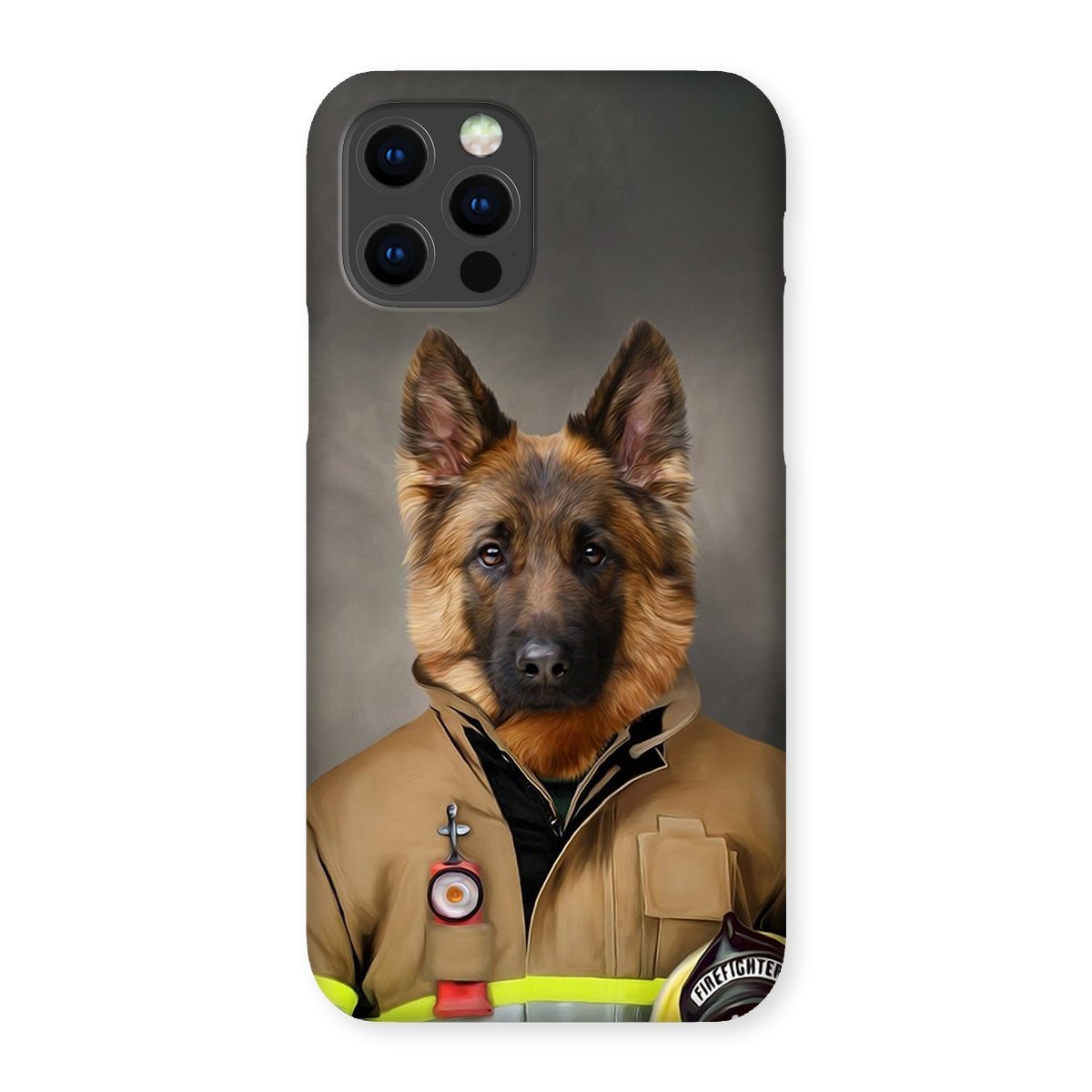 The Firefighter: Custom Pet Phone Case - Paw & Glory - Dog Portraits - Pet Portraits