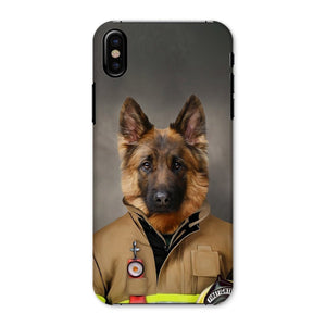 The Firefighter: Custom Pet Phone Case - Paw & Glory - Dog Portraits - Pet Portraits