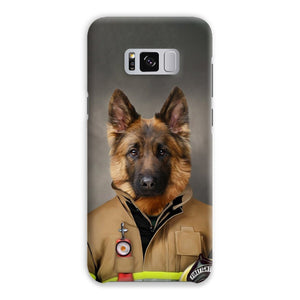 The Firefighter: Custom Pet Phone Case - Paw & Glory - Dog Portraits - Pet Portraits