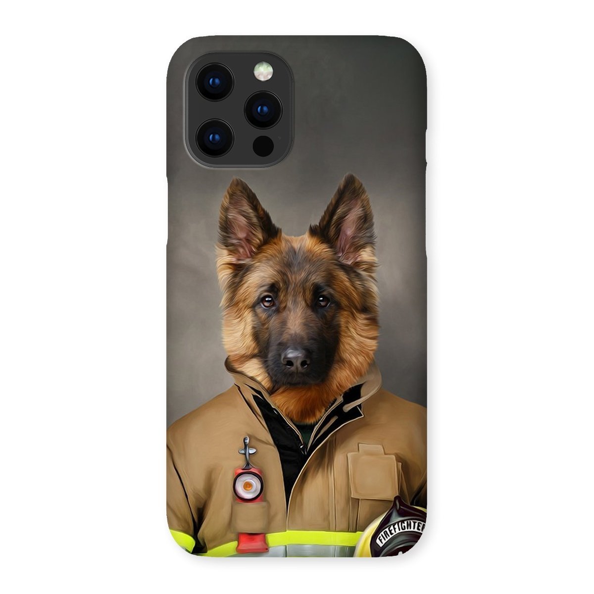 The Firefighter: Custom Pet Phone Case - Paw & Glory - Dog Portraits - Pet Portraits