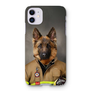 The Firefighter: Custom Pet Phone Case - Paw & Glory - Dog Portraits - Pet Portraits