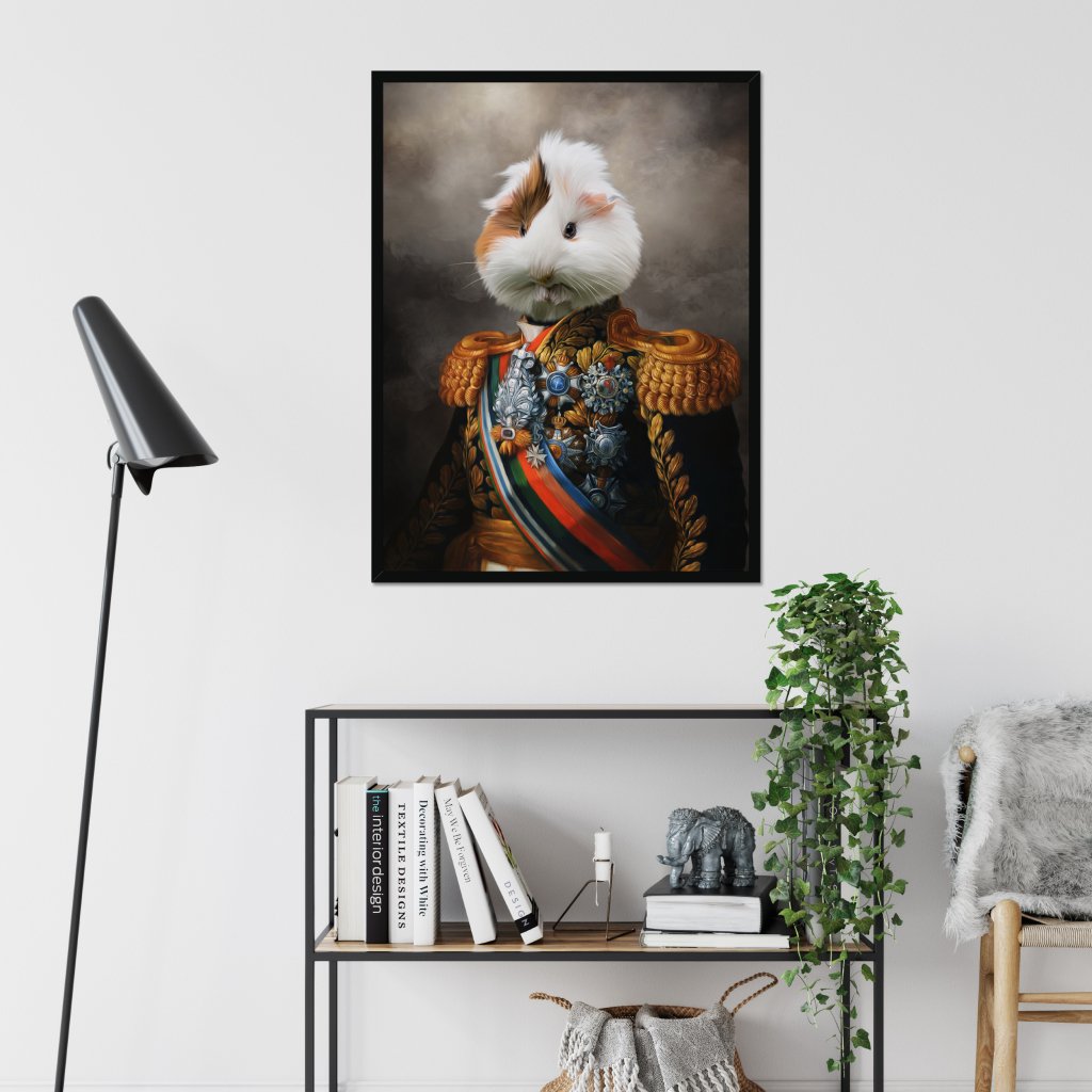 The First Lieutenant: Animal Art Framed Portrait - Paw & Glory - Dog Portraits - Pet Portraits