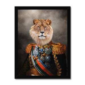 The First Lieutenant: Animal Art Framed Portrait - Paw & Glory - Dog Portraits - Pet Portraits