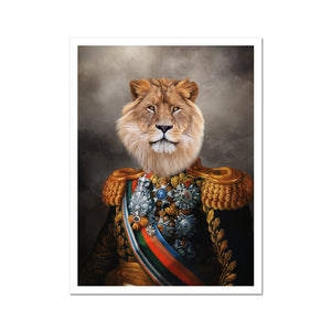 The First Lieutenant: Animal Art Poster - Paw & Glory - Dog Portraits - Pet Portraits