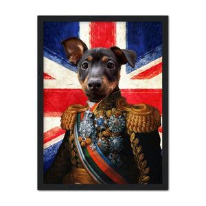 The First Lieutenant British Flag Edition: Custom Pet Canvas - Paw & Glory - Dog Portraits - Pet Portraits