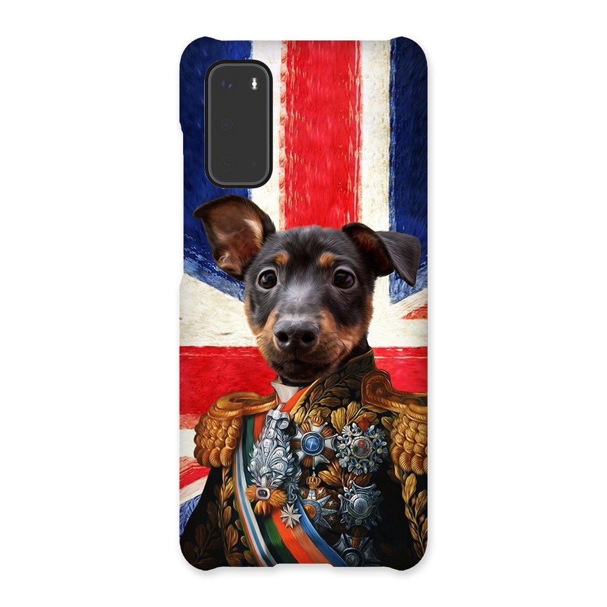 The First Lieutenant British Flag Edition: Custom Pet Phone Case - Paw & Glory - Dog Portraits - Pet Portraits