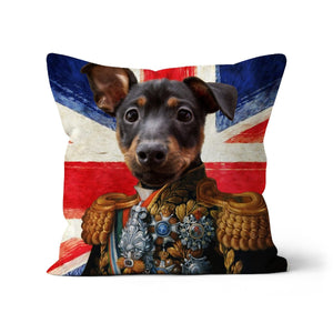 The First Lieutenant British Flag Edition: Custom Pet Pillow - Paw & Glory - Dog Portraits - Pet Portraits