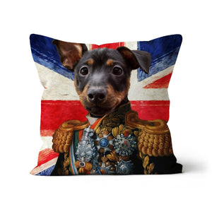 The First Lieutenant British Flag Edition: Custom Pet Pillow - Paw & Glory - Dog Portraits - Pet Portraits