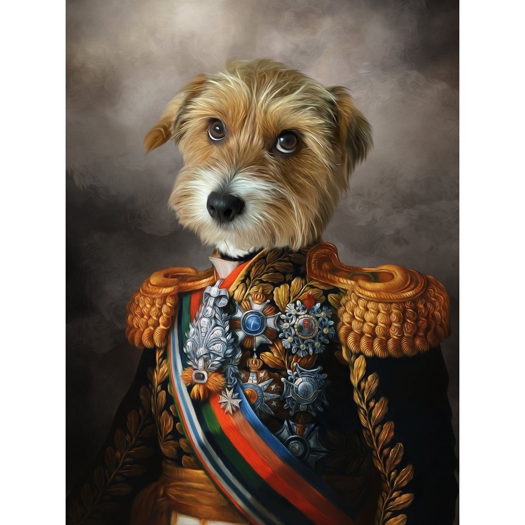 The First Lieutenant: Custom Digital Download Pet Portrait - Paw & Glory - Dog Portraits - Pet Portraits